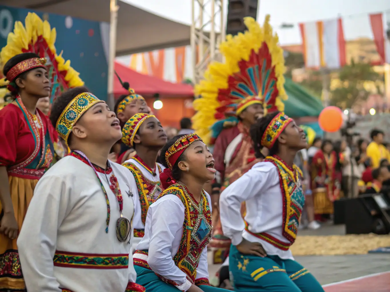 A vibrant image of a local cultural event featuring traditional music, dance, and crafts, celebrating the region's heritage.